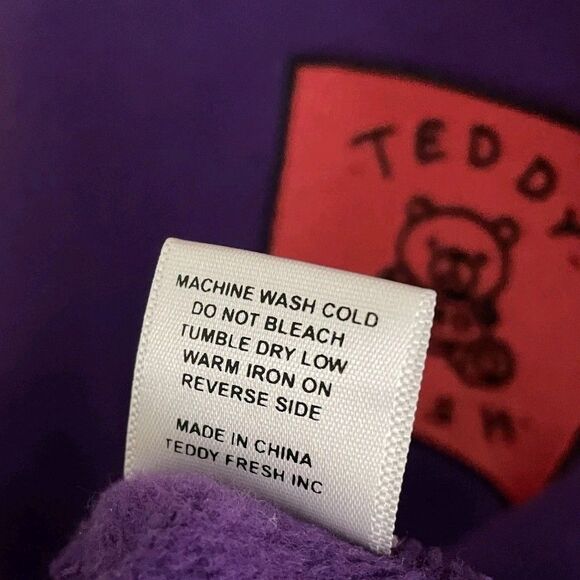 Teddy Fresh Hoodie Mens Large Rainbow Colorblock Pullover Sweater Outdoor - Picture 5 of 10